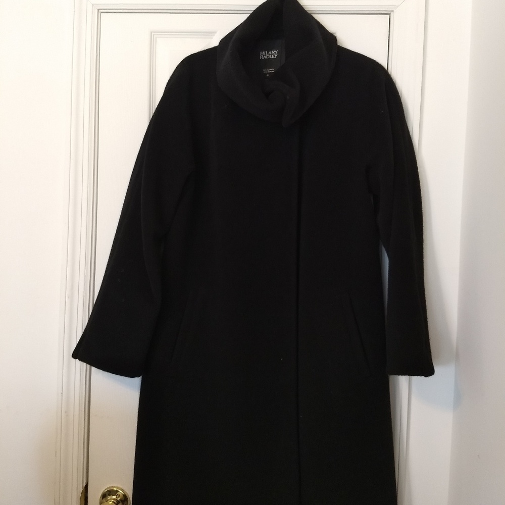 Beautiful formal black long women's coat